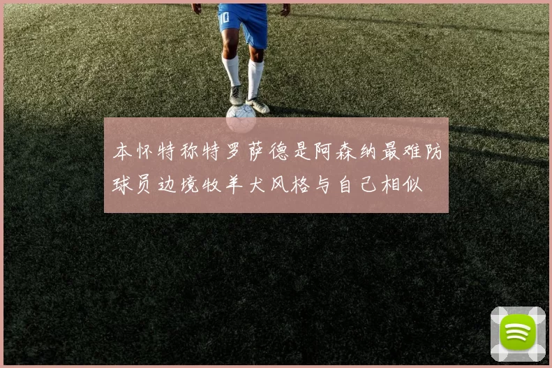 本怀特称特罗萨德是阿森纳最难防球员边境牧羊犬风格与自己相似